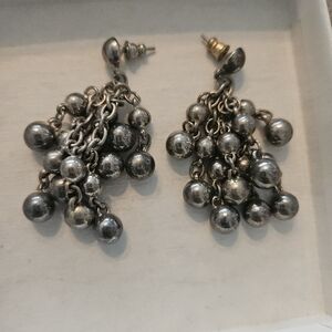 Dark Silver Dangle Earrings